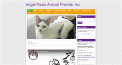 Desktop Screenshot of angelpawsanimalfriends.org